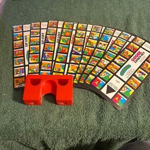 Vintage viewfinder with nine 3-D cartoon strips